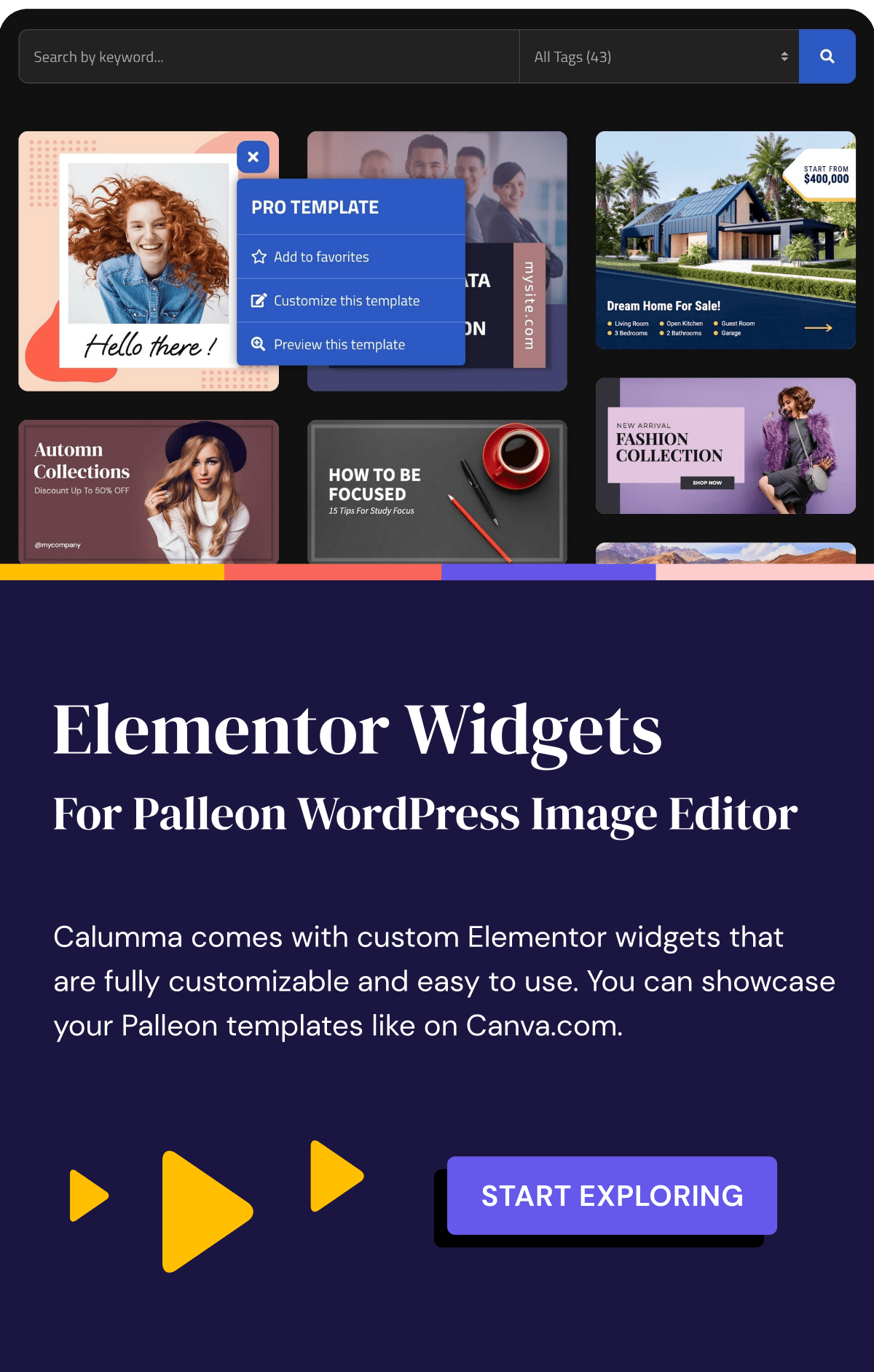 Calumma Elementor Widgets For Palleon WordPress Image Editor
