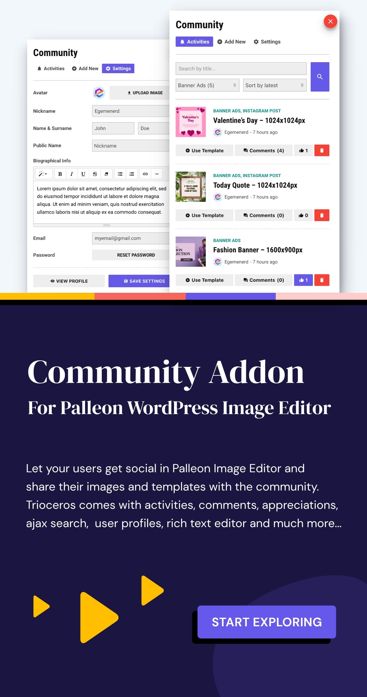 Trioceros - Community Addon For Palleon WordPress Image Editor