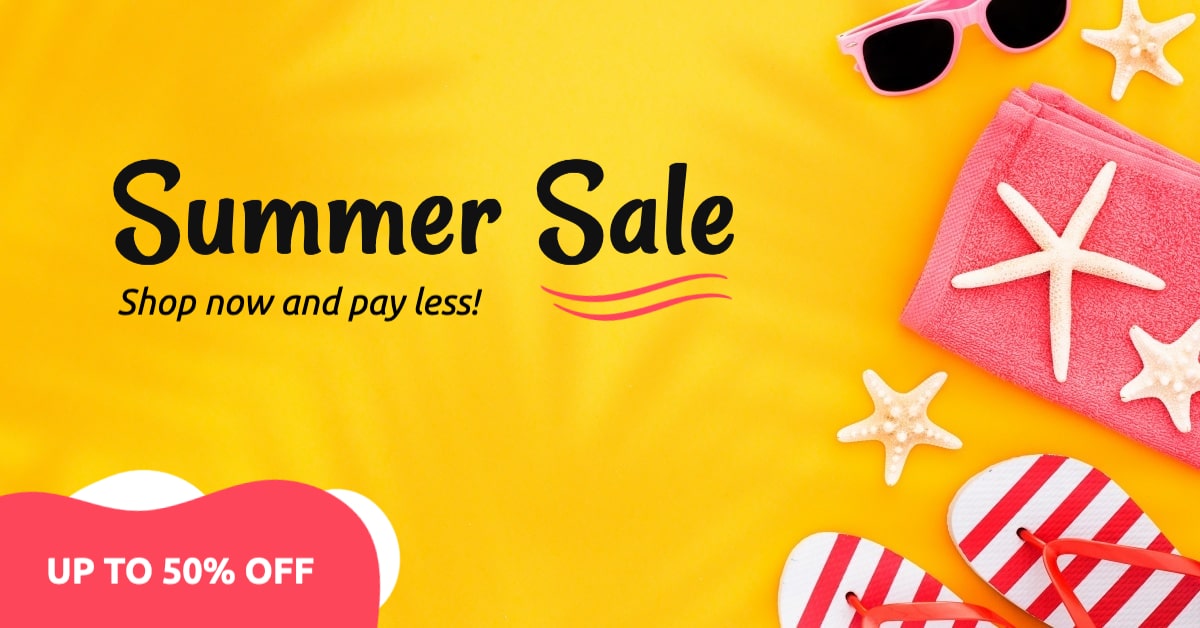 Summer Sale - Facebook Ad - 1200x628px